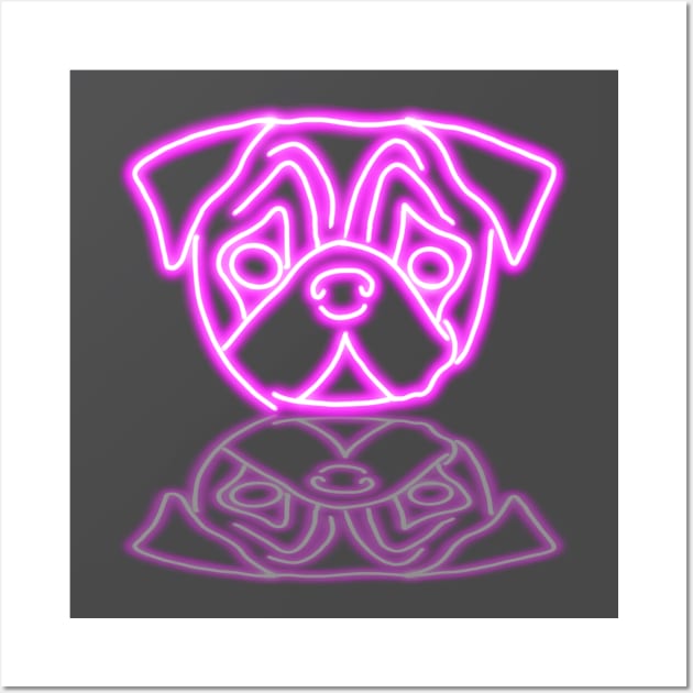 Neon puppy Wall Art by LiliMagic